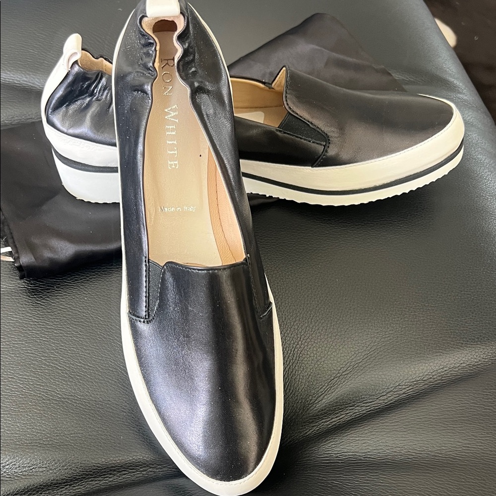 Ron White Black Leather Loafers THE MOST comfortable shoes ever!!